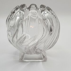 Elegant Clear Glass  Posy Vase, Made In England by Bagley & Co. 1930s